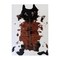 Flash Furniture Barstow Collection 3' x 5' Brown Faux Cowhide Print Area Rug with Polyester Backing for Living Room, Bedroom, Entryway